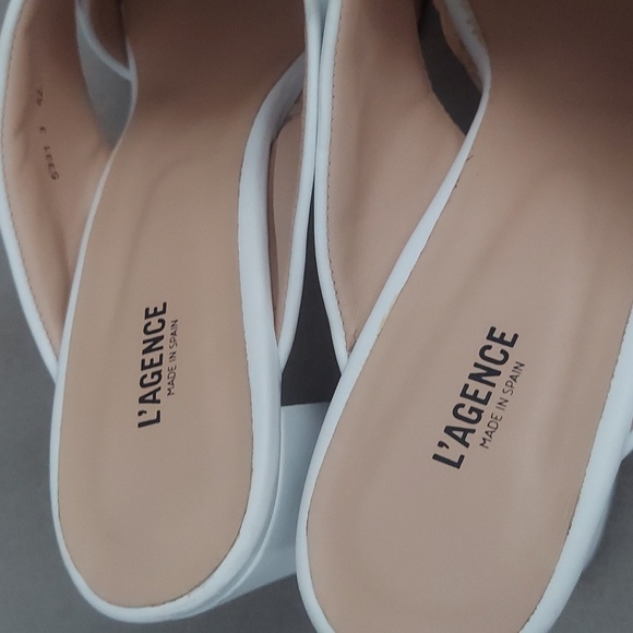 New L'AGENCE White Platform Sandals Size 42/US 12 - Picture 5 of 8